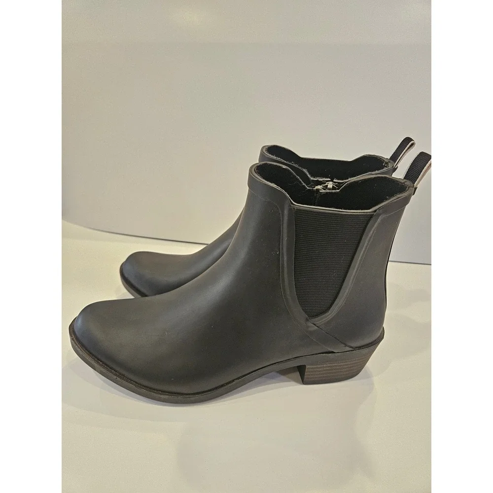 Lucky Brand Basel H2O Rain Boots Black‎ Rubber Ankle Booties LK-BASELH20 Mens 8M